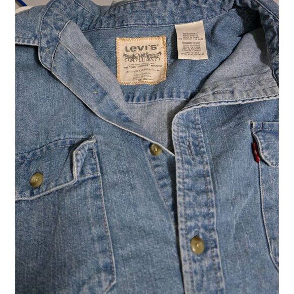 Vintage Levis Denim Button-Down Shirt Mens XX Large - Picture 6 of 9